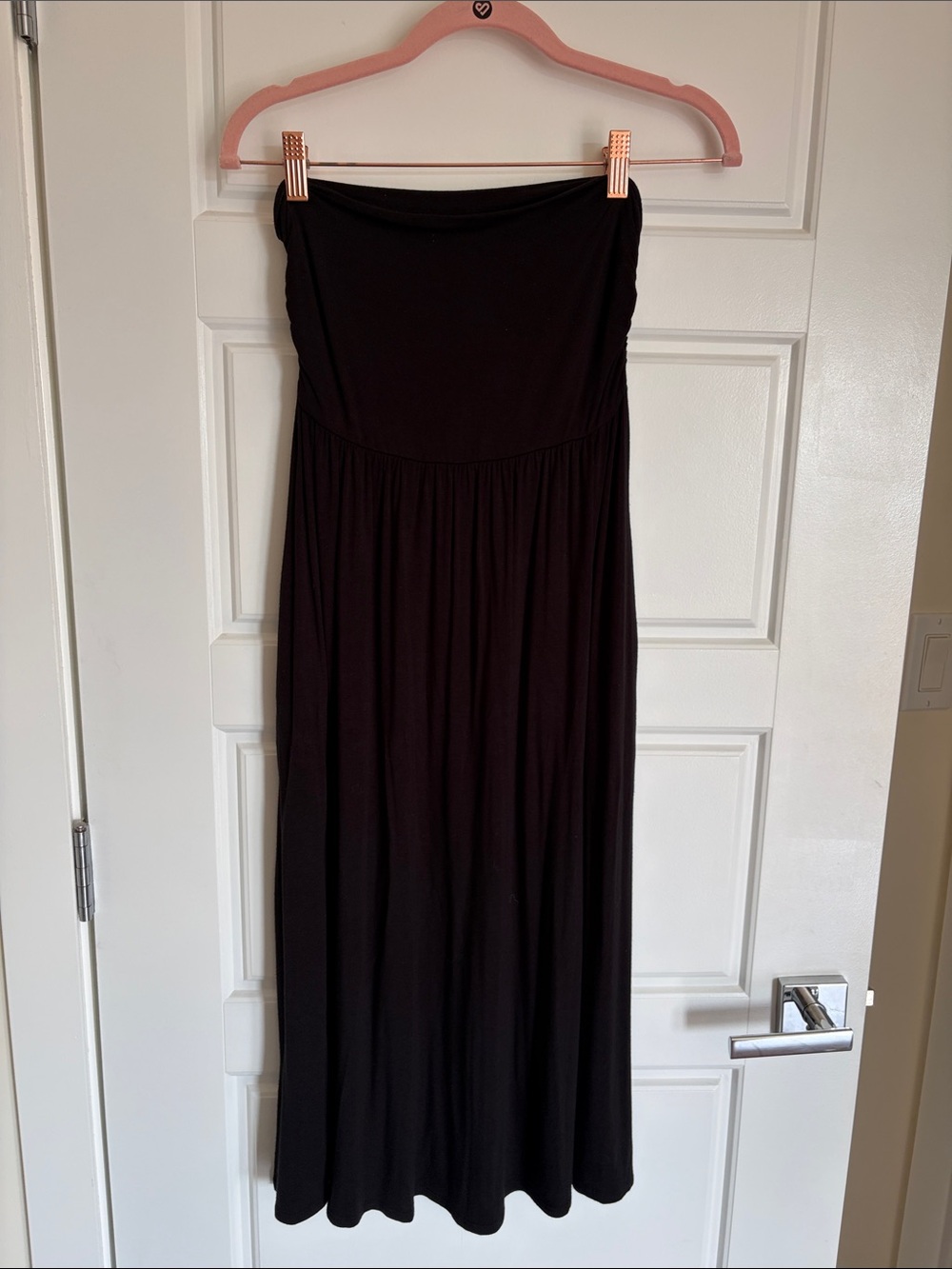 Vanilla Bay Black Strapless Midi Dress
